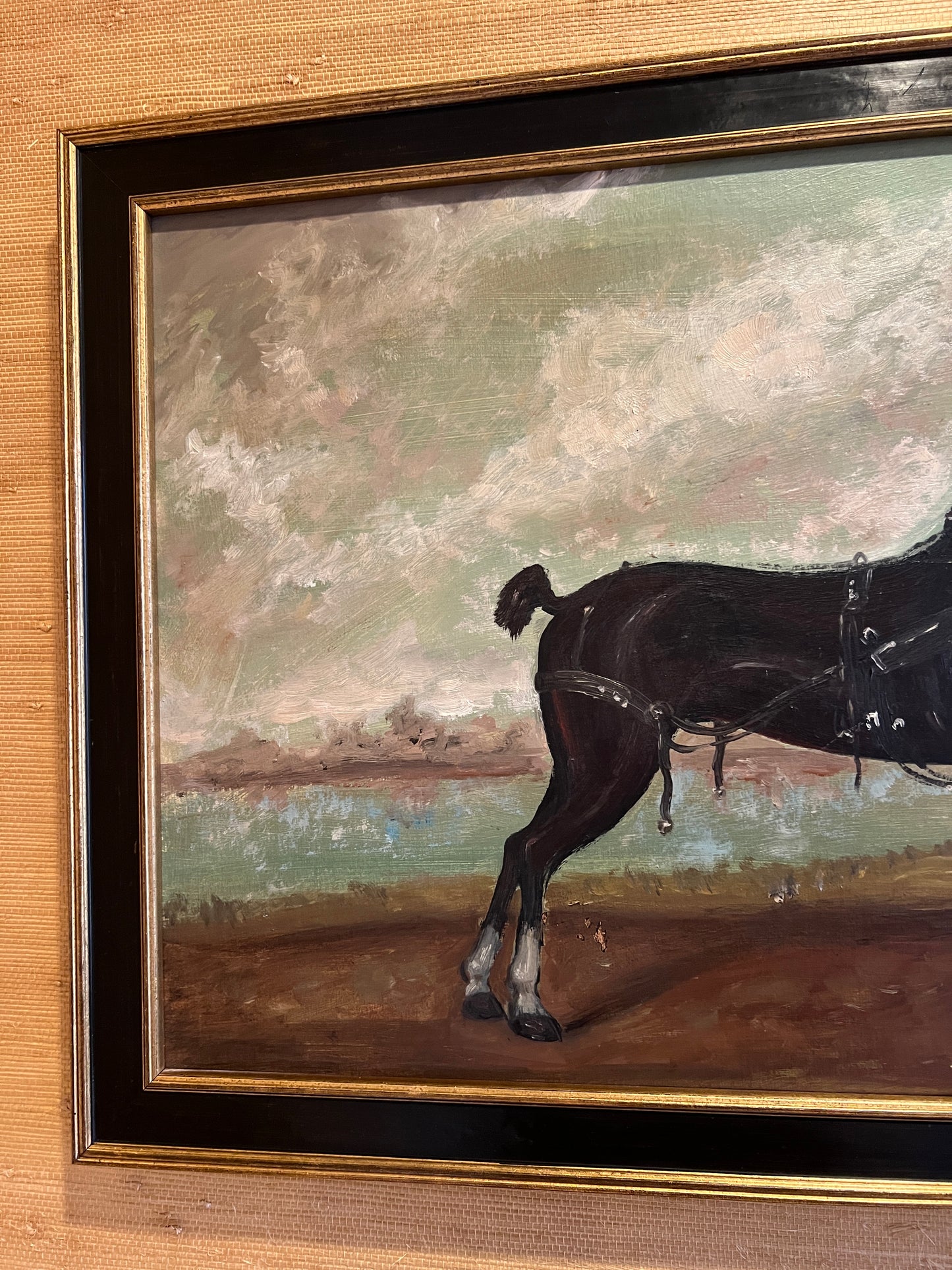 19th Century Horse Portrait Oil Painting