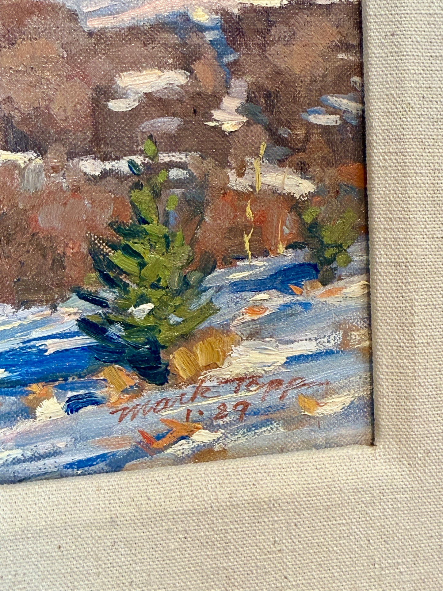 Mark Topp Autumn White Water Forest Landscape OIl Painting