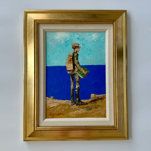 Antonio Henry Vigino The Volsky Soldier Portrait Oil Painting in Gold Frame