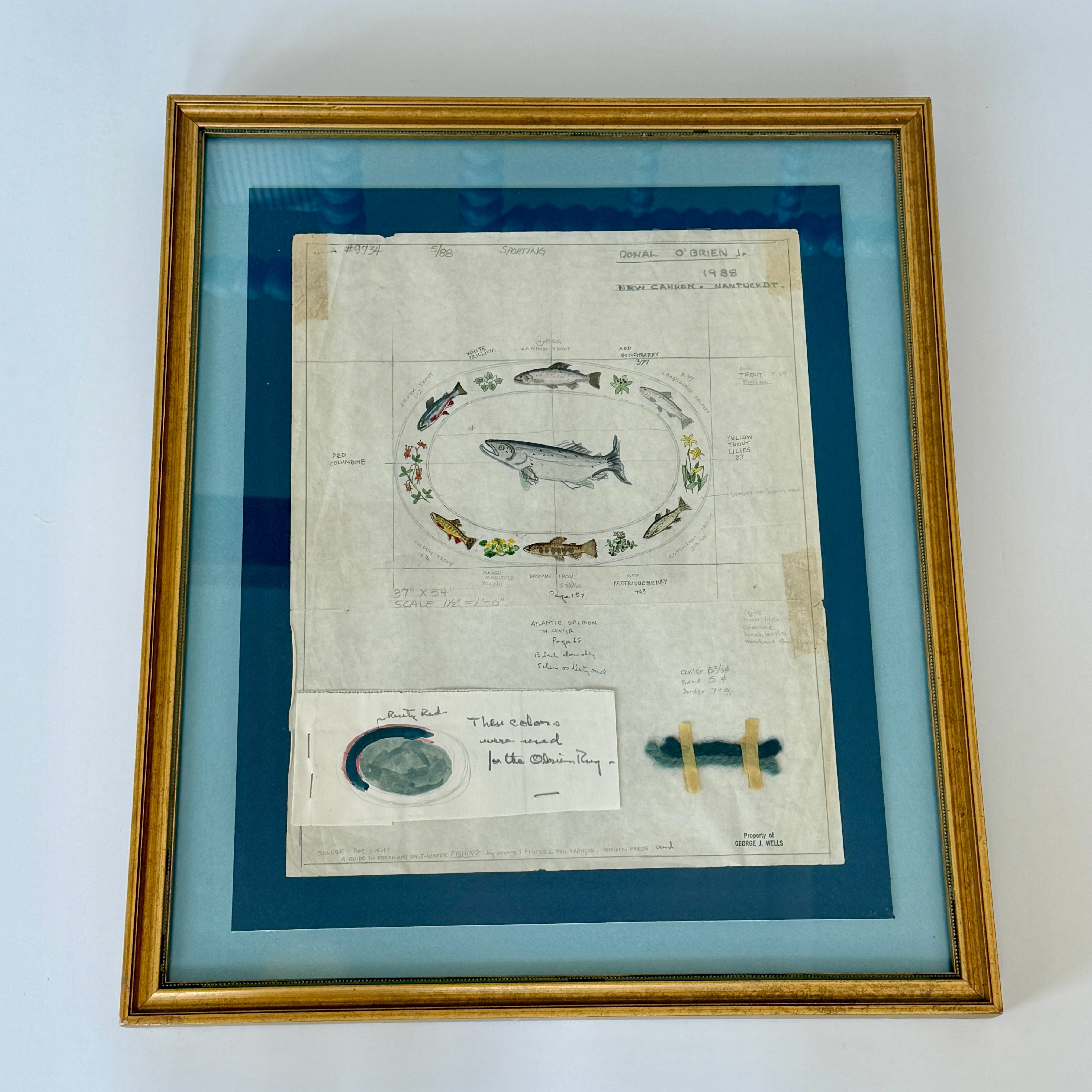 George Wells Ruggery George Wells Nantucket Fish Rug Design for Donal Clare O’Brien Waterco ...
