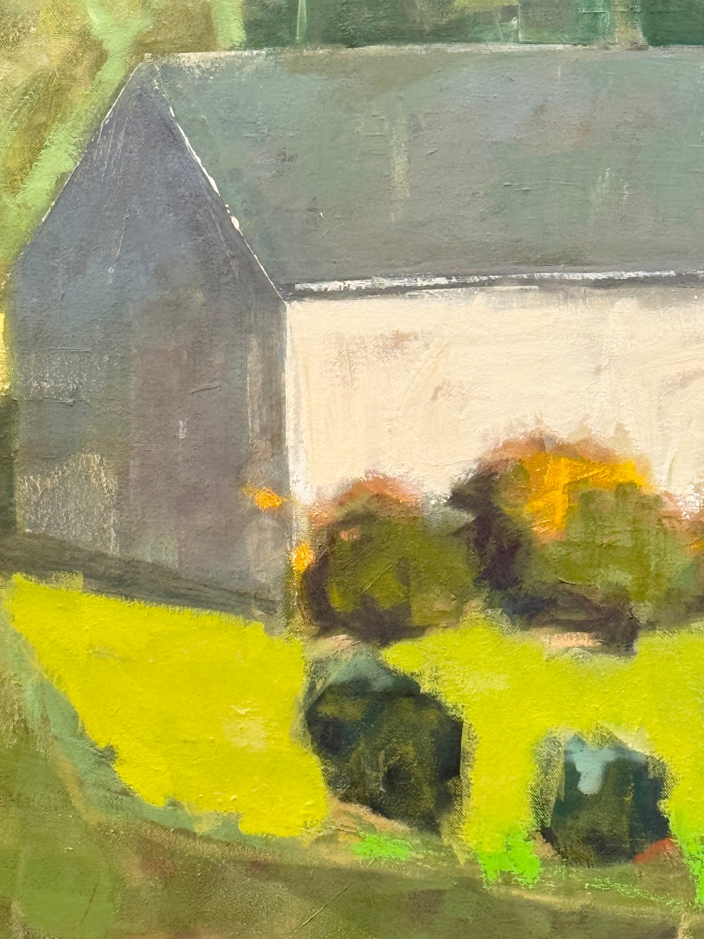 Carol Lesher Make A Promise Landscape Oil Painting in Natural Maple Wood Frame
