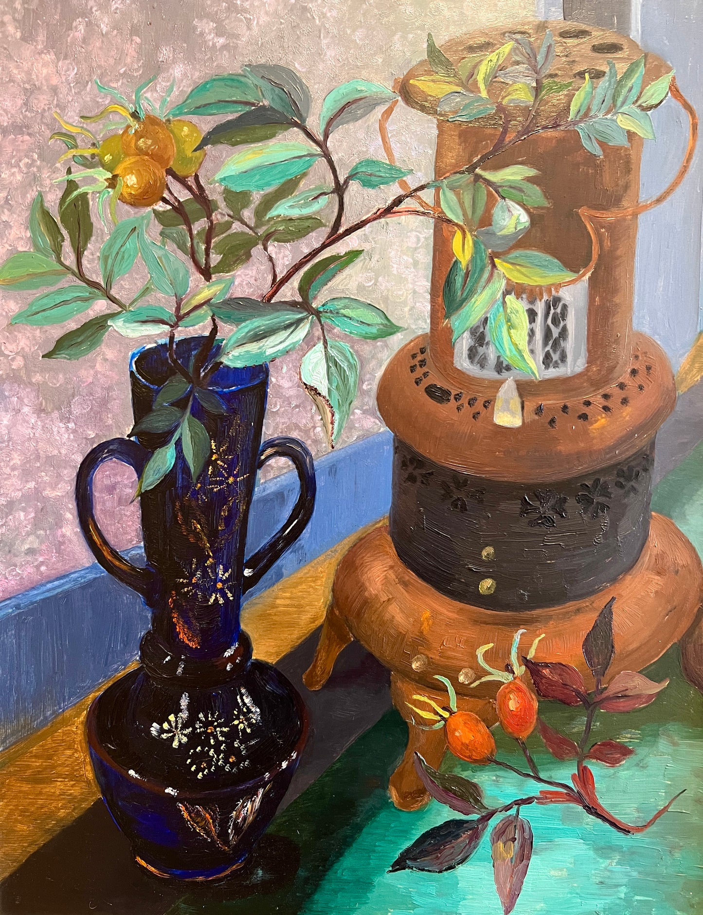 Elvic Steele (1920-1997) "Old Oil Stove" Still Life Oil Painting