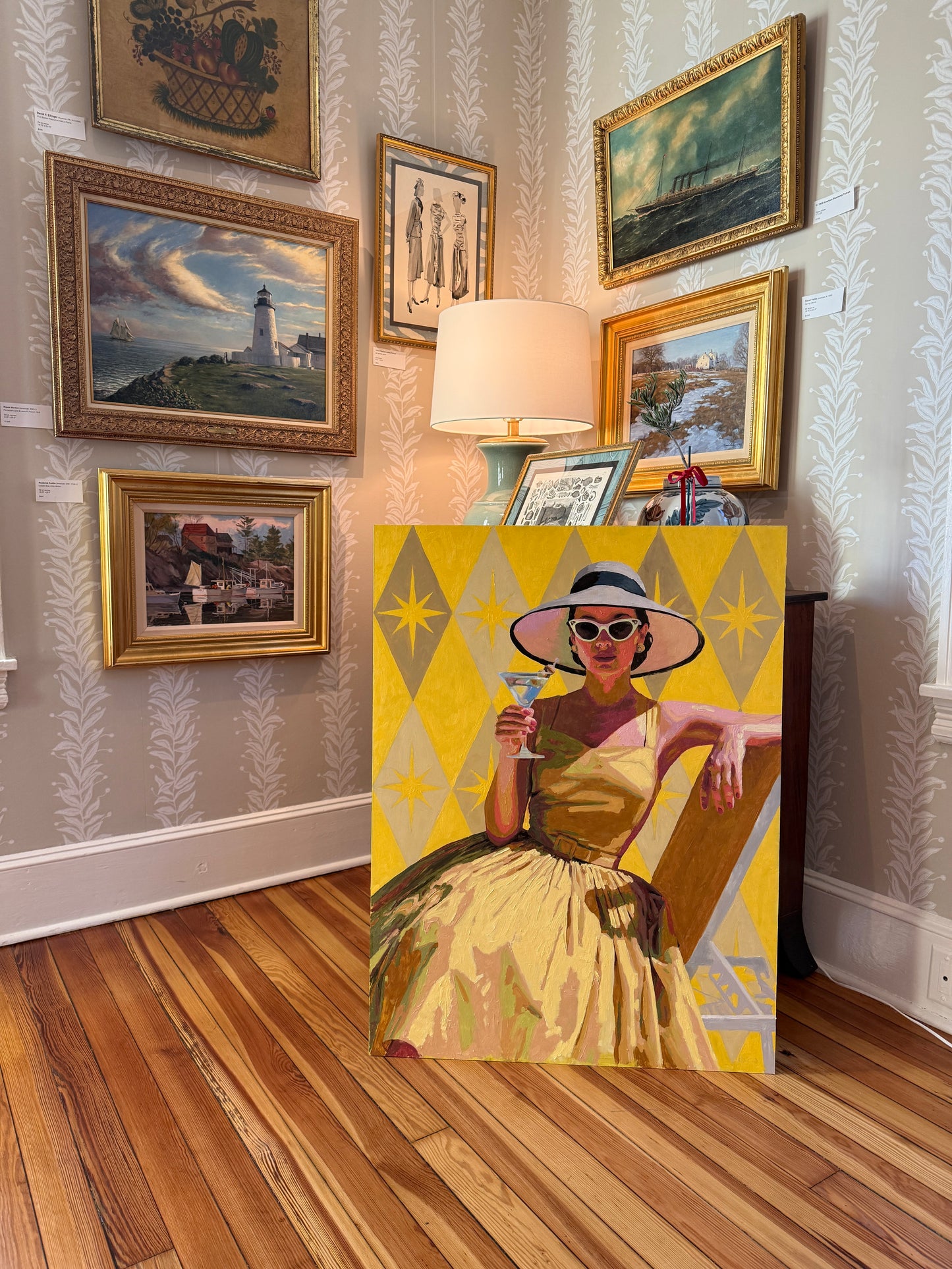 Karen McCool She's a Ray of Effin' Sunshine Oil Painting on Panel