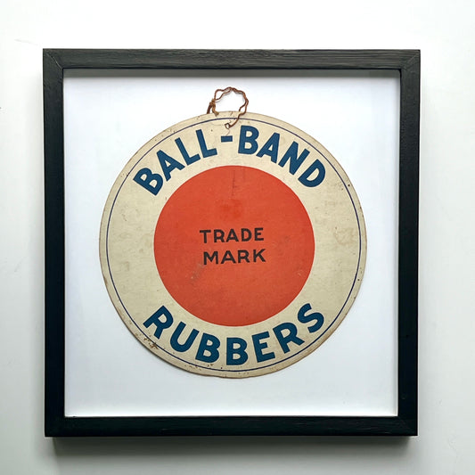 Vintage Ball Band Rubbers Rubber Boots Original Advertisement in Shadow Box