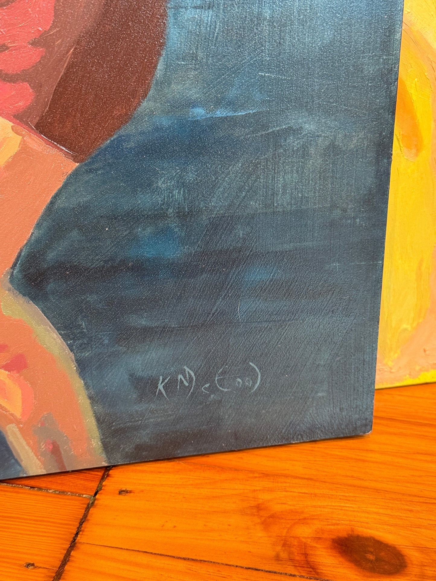 Karen McCool Sister Toss Oil Painting on Panel