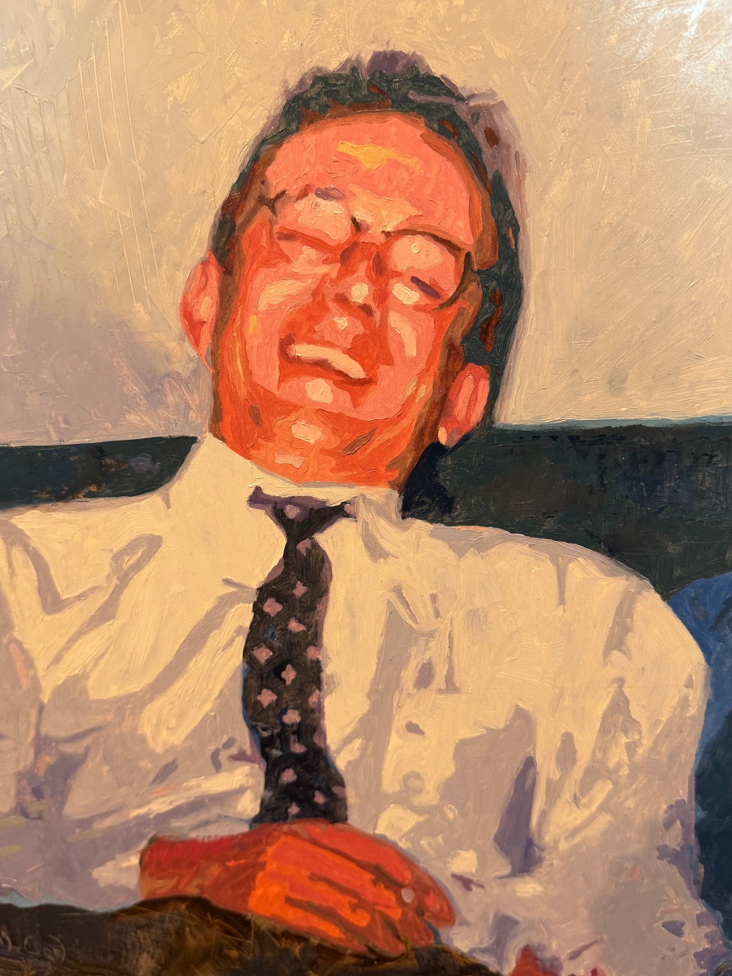 Karen McCool Trying to Make It to Midnight Oil Painting on Panel