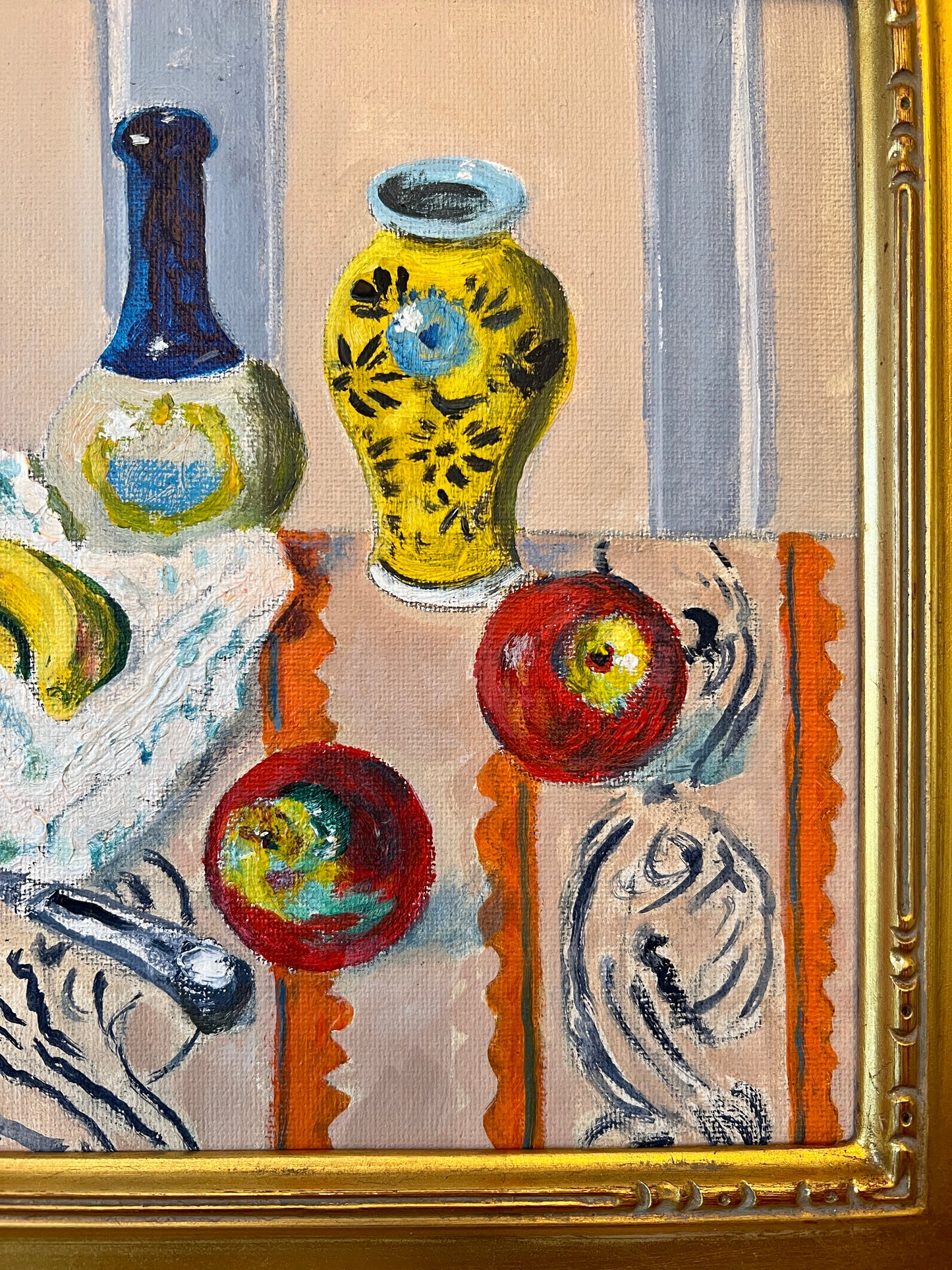 Earl Mayan Colorful Tabletop Still Life Oil Painting