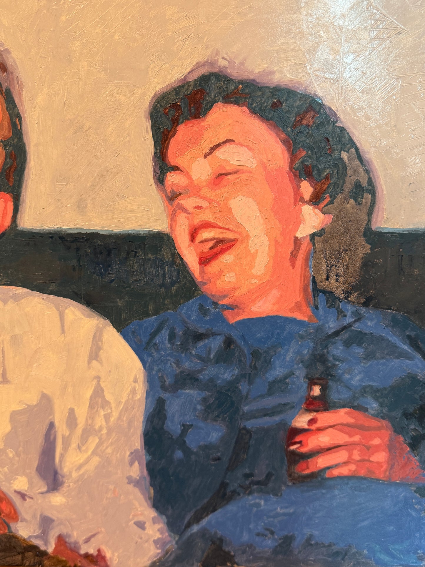 Karen McCool Trying to Make It to Midnight Oil Painting on Panel