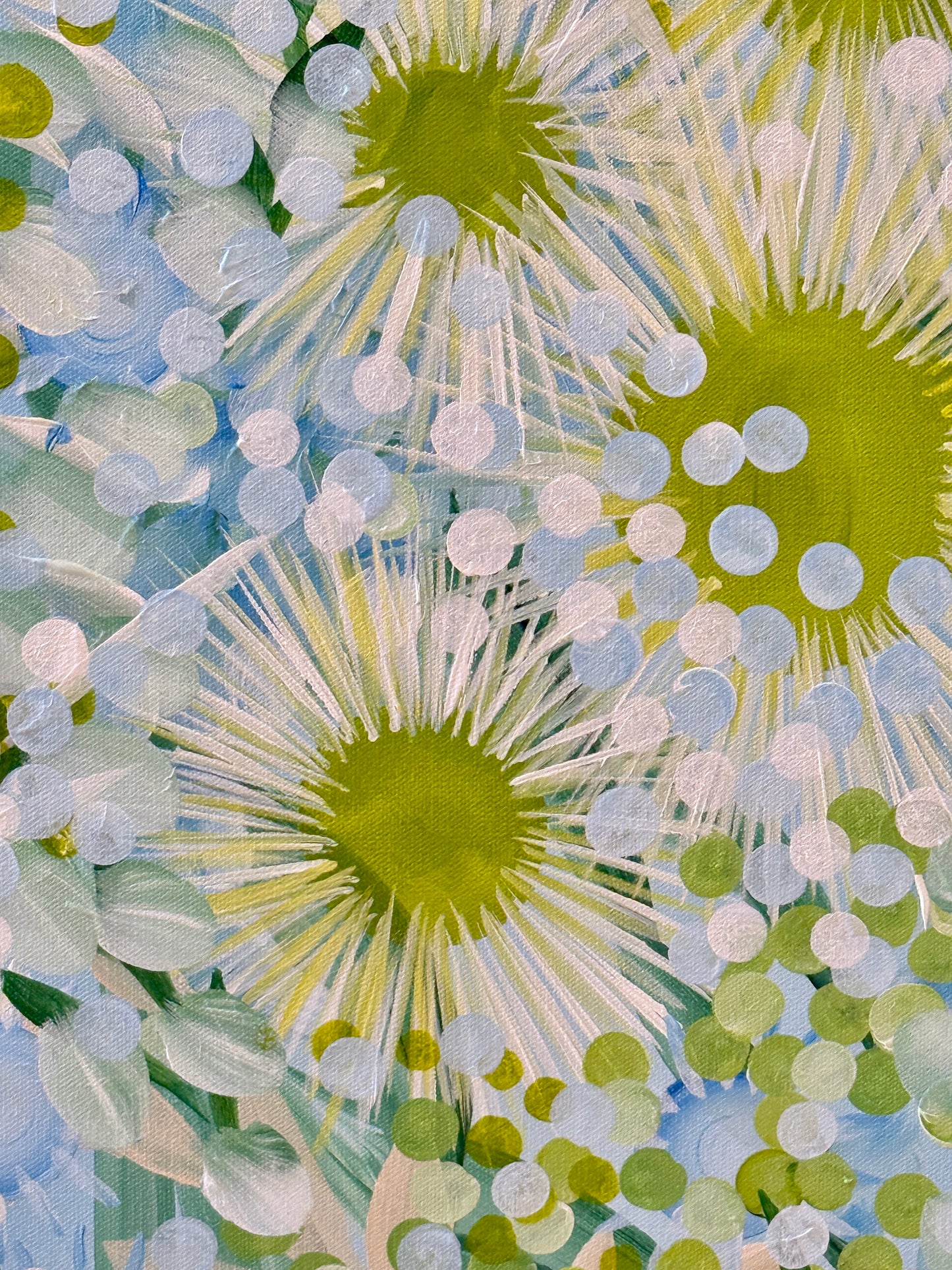 Alison Diamond McElroy Harbor Bloom Floral Painting in Gold Floater Frame