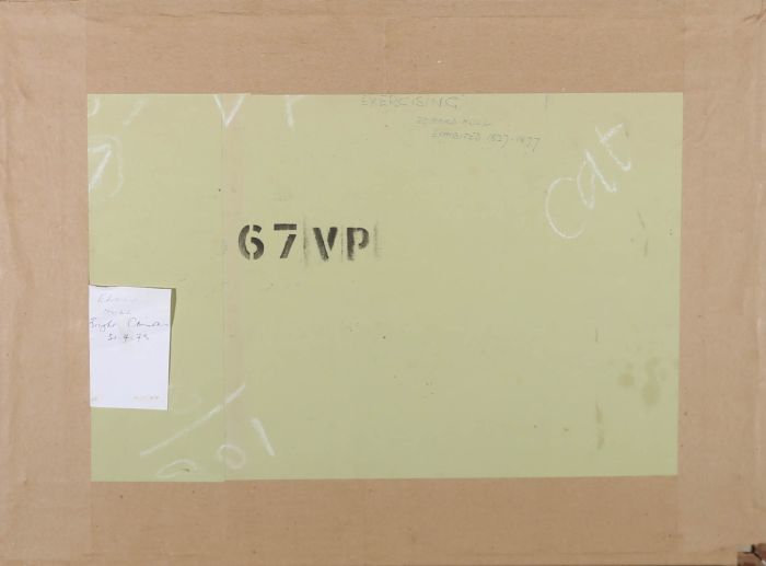 Edward Hull 19th Century Watercolor Jockey and Horse Portrait Painting in Wood Frame